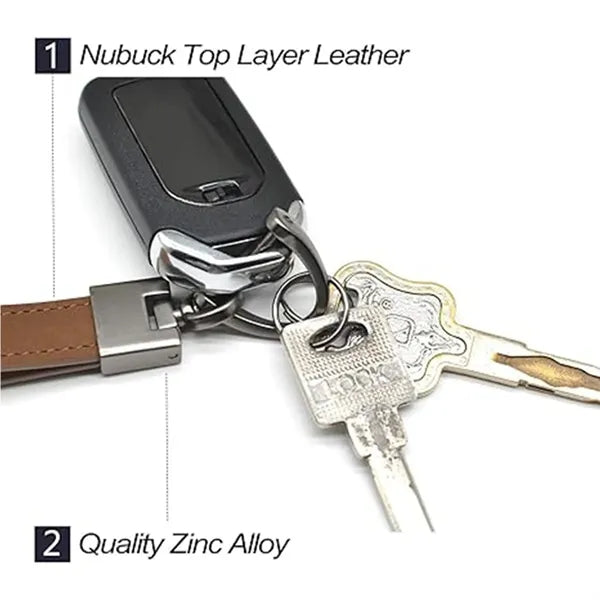 Metal Leather Keychain