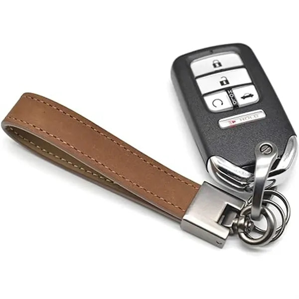 Metal Leather Keychain