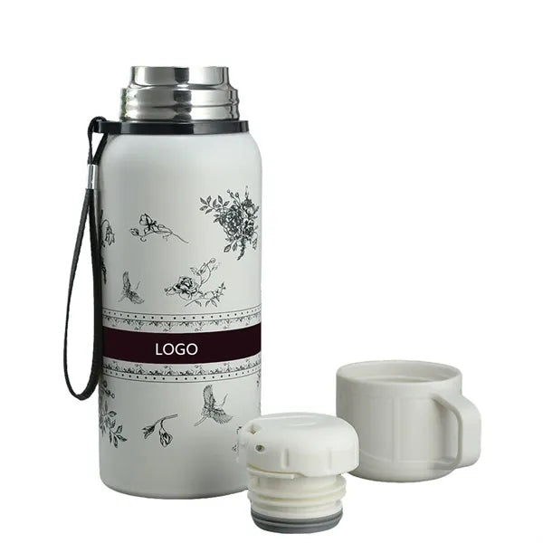 Vacuum Insulated Stainless Steel Bottle With Pattern