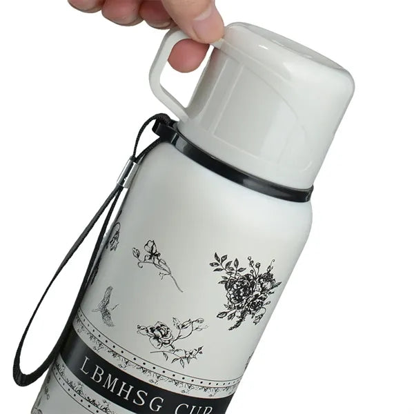 Vacuum Insulated Stainless Steel Bottle With Pattern