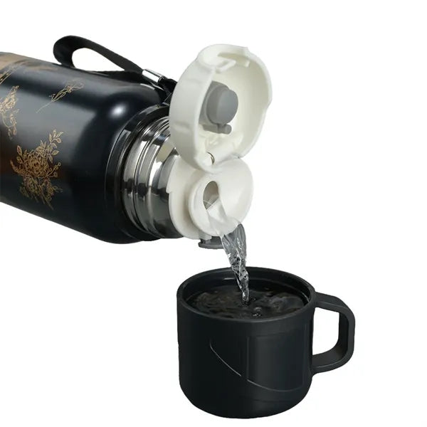 Vacuum Insulated Stainless Steel Bottle With Pattern