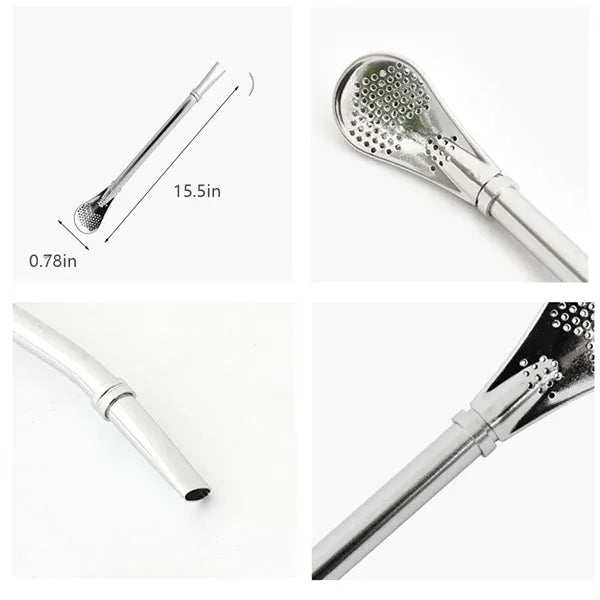 Mate Tea Mug With Stainless Steel Filter Straws