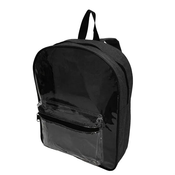 Clear Pvc Backpack W/ Colored Back