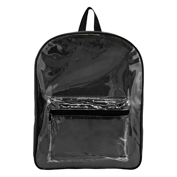Clear Pvc Backpack W/ Colored Back