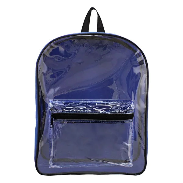 Clear Pvc Backpack W/ Colored Back