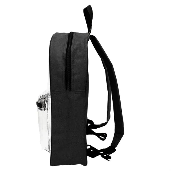 Clear Pvc Backpack W/ Colored Back
