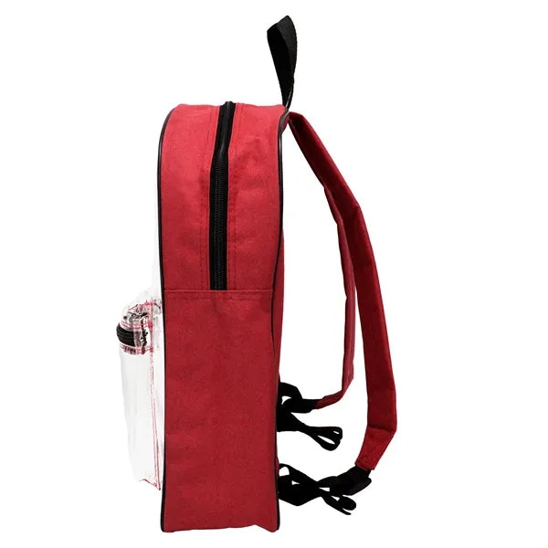 Clear Pvc Backpack W/ Colored Back
