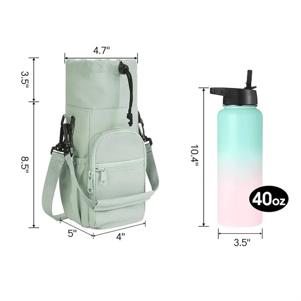 Water Bottle Carrier Bag With Phone Pocket