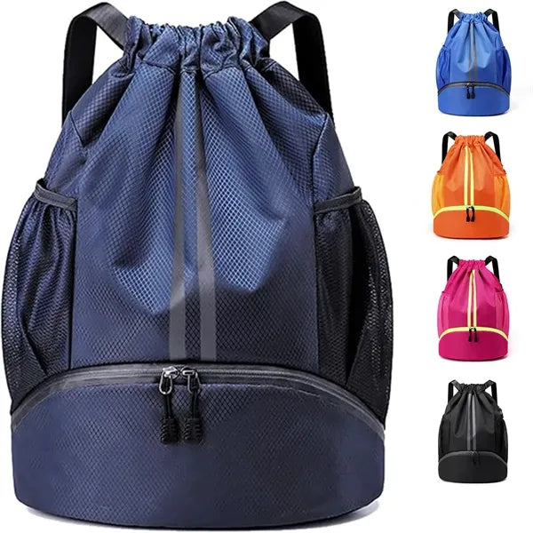 Drawstring Backpack With Dry Wet Separation Pocket