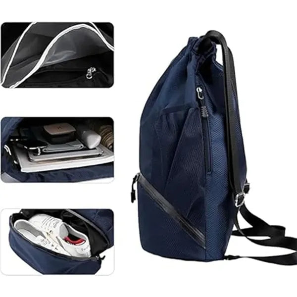 Drawstring Backpack With Dry Wet Separation Pocket