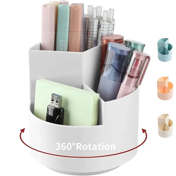 3 Slots 360-Degree Spinning Pencil Holder