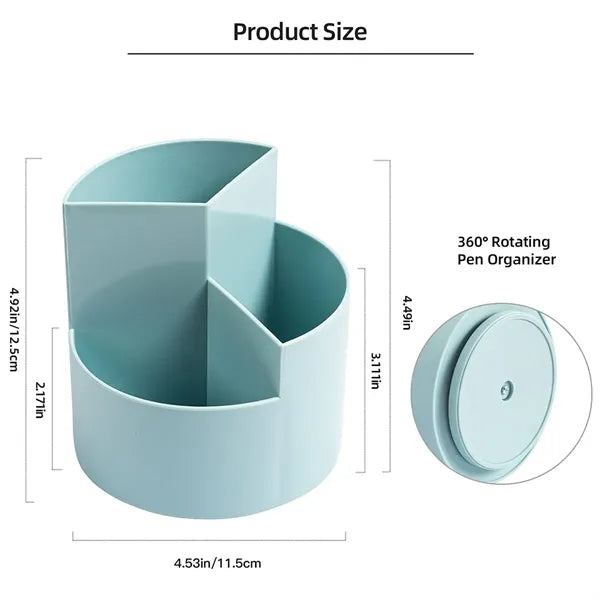 3 Slots 360-Degree Spinning Pencil Holder