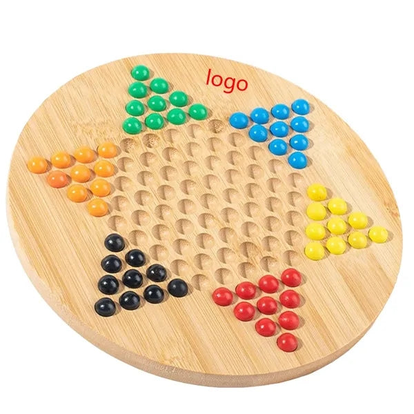 Wooden Family Checkers Game Set