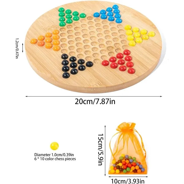 Wooden Family Checkers Game Set