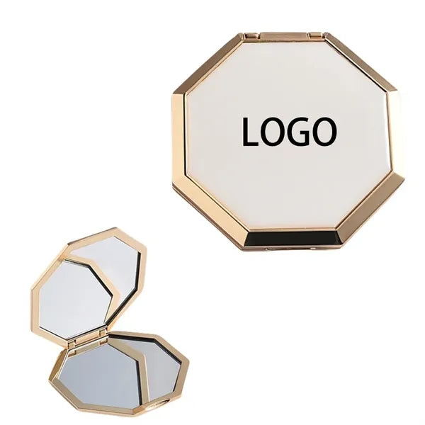 Polygonal Zinc Alloy Cosmetic Mirror