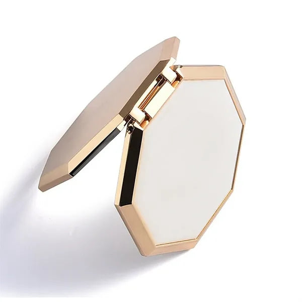 Polygonal Zinc Alloy Cosmetic Mirror