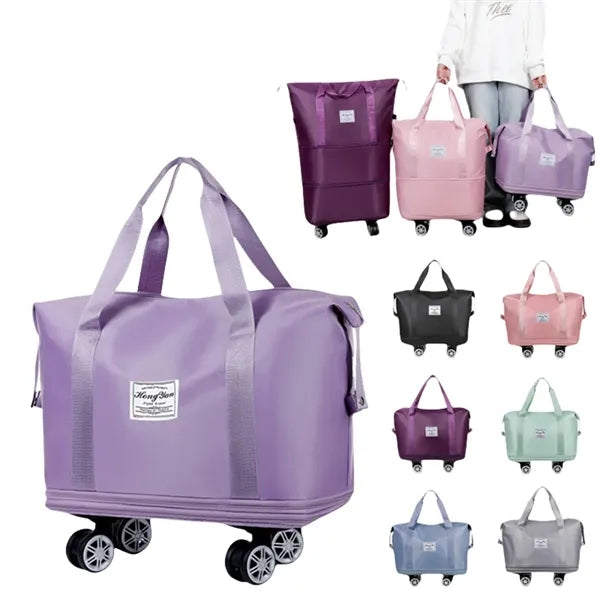 Expandable Duffel Bag With Universal Wheels