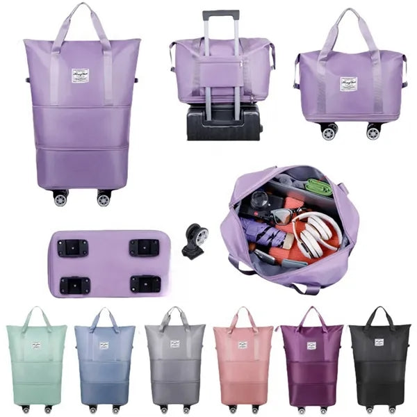 Expandable Duffel Bag With Universal Wheels