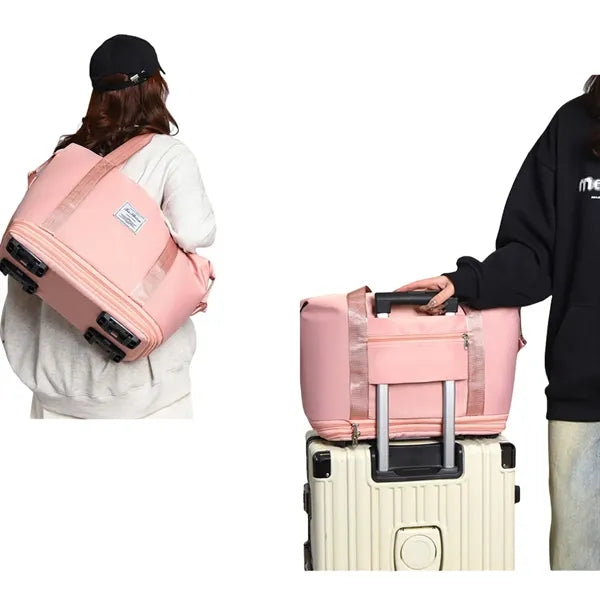Expandable Duffel Bag With Universal Wheels