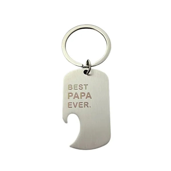 Dog Tag Bottle Opener Key Ring