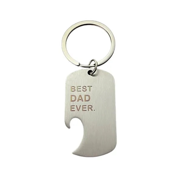 Dog Tag Bottle Opener Key Ring