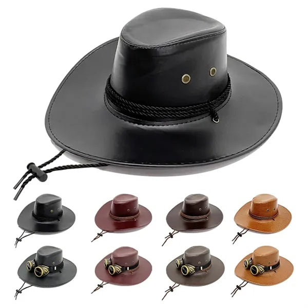 Pu Leather Cowboy Hat