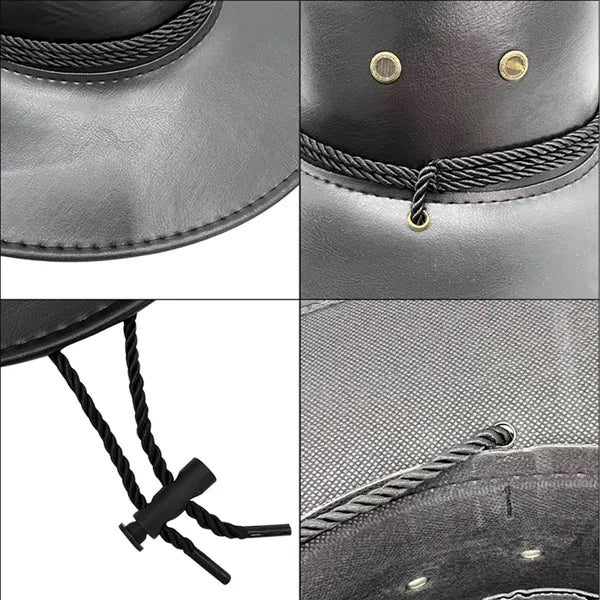 Pu Leather Cowboy Hat