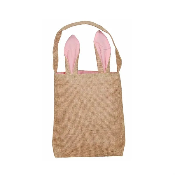 Burlap Easter Bunny Tote Bag