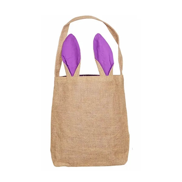 Burlap Easter Bunny Tote Bag