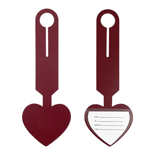 Heart Leatherette Luggage Tag
