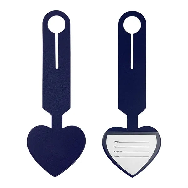 Heart Leatherette Luggage Tag