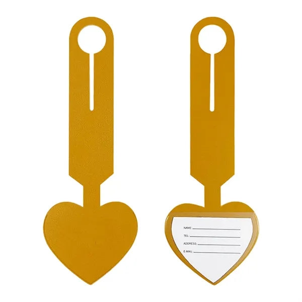 Heart Leatherette Luggage Tag