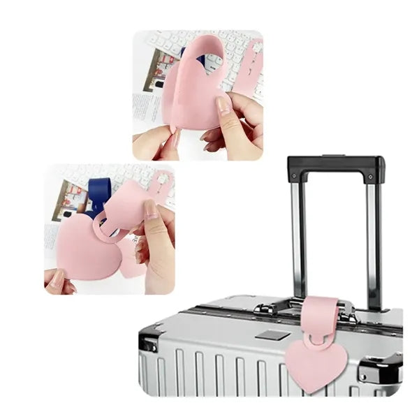 Heart Leatherette Luggage Tag