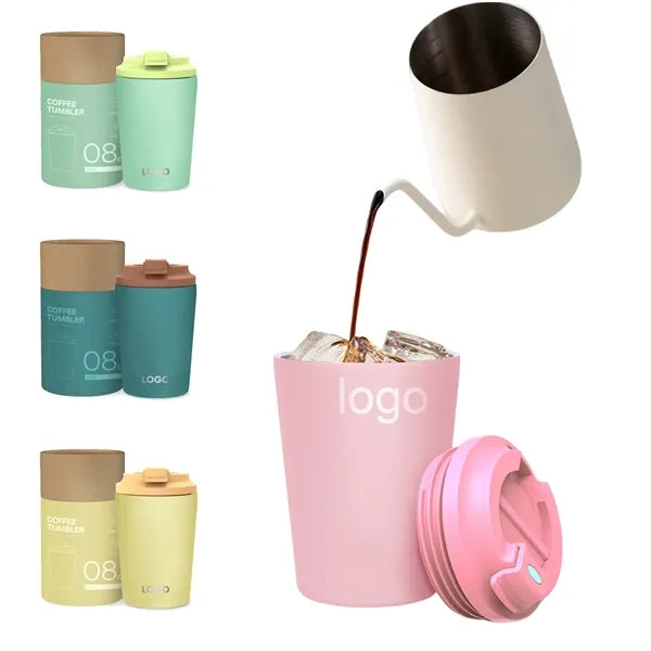 Stainless Steel Flip Lid Insulated Coffee Mug