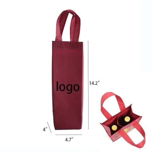 Non-woven Single Bottle Wine Gift Bags