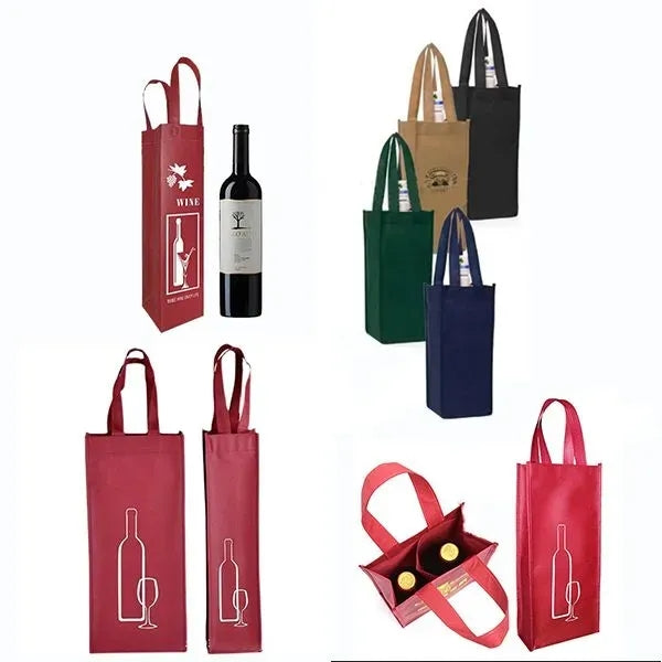 Non-woven Single Bottle Wine Gift Bags