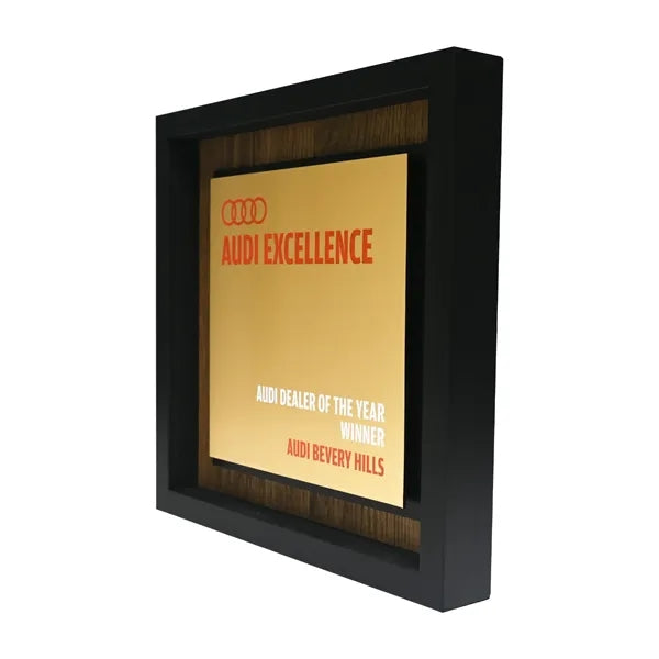Newbury 10" x 10" Square Award with Brushed Gold Plate