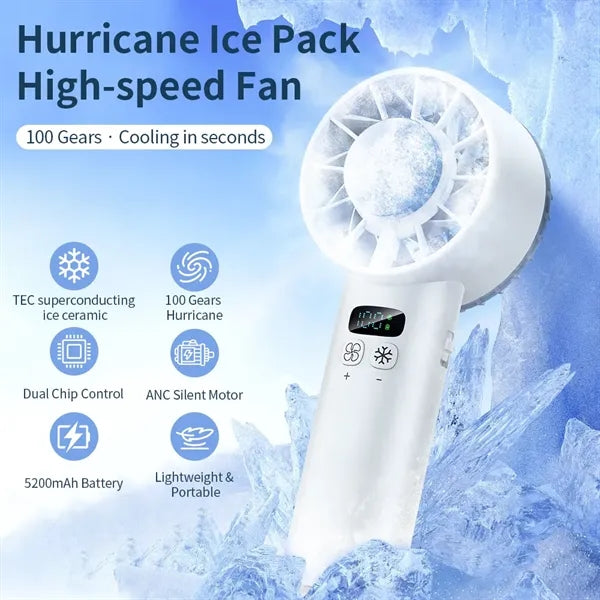 High Speed Cooling Handheld Fan with Lanyard