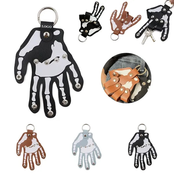 Palm Leather Keychain