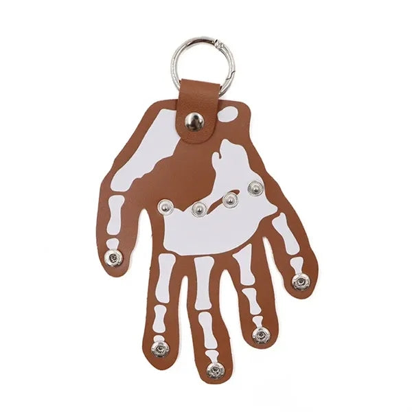 Palm Leather Keychain