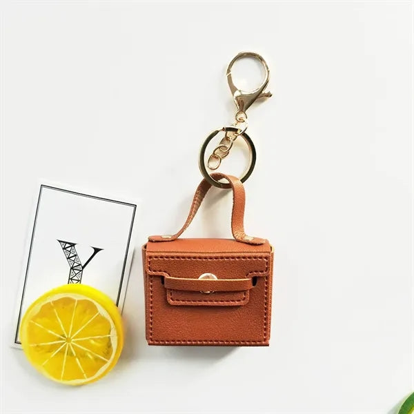 Mini Leather Bag Keychain