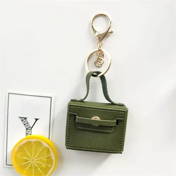 Mini Leather Bag Keychain