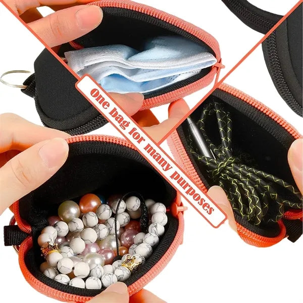 Zipper Pouch Purses for Coins Keys Change Earphones