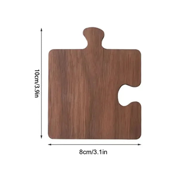 Jigsaw Shape Walnut Wood Coaster (Single)