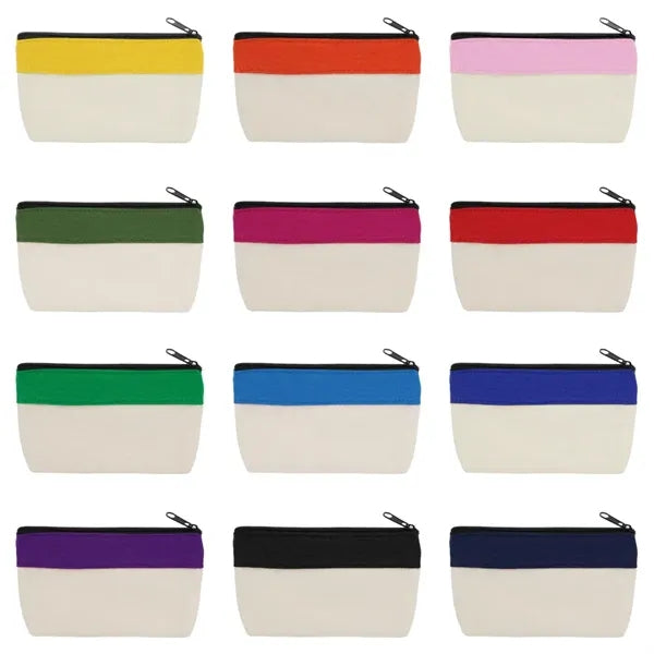Cotton Canvas Cosmetic Pouch
