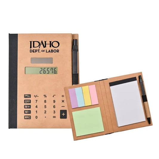 Solar Calculator with Pen, Notepad, & Flags