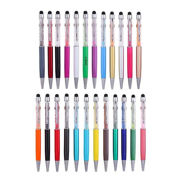 5.7" 2 in 1 Stylus Metal Diamond Advertising Ballpoint Pen