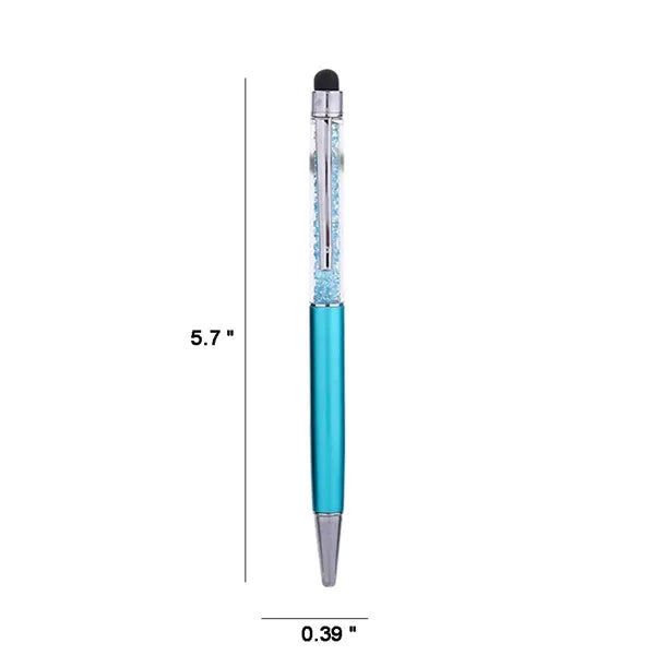 5.7" 2 in 1 Stylus Metal Diamond Advertising Ballpoint Pen