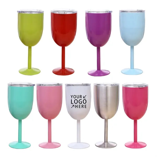 10 oz Stainless Steel Wine Glasses