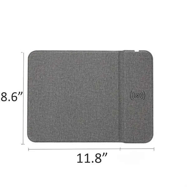 15W 2-in-1 PU Leather Magnetic Wireless Charging Mouse Pad